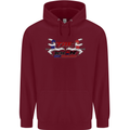 Taekwondo Fighter Mixed Martial Arts MMA Mens 80% Cotton Hoodie Maroon