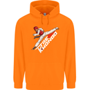 Taekwondo Fighter Mixed Martial Arts MMA Mens 80% Cotton Hoodie Orange