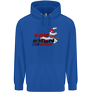 Taekwondo Fighter Mixed Martial Arts MMA Mens 80% Cotton Hoodie Royal Blue