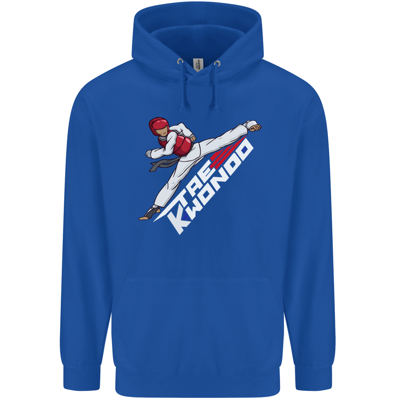 Taekwondo Fighter Mixed Martial Arts MMA Mens 80% Cotton Hoodie Royal Blue