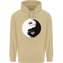 Taekwondo Fighter Mixed Martial Arts MMA Mens 80% Cotton Hoodie Sand