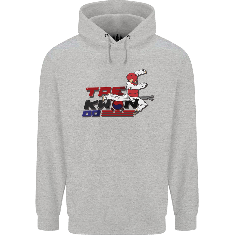 Taekwondo Fighter Mixed Martial Arts MMA Mens 80% Cotton Hoodie Sports Grey