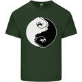 Taekwondo Fighter Mixed Martial Arts MMA Mens Cotton T-Shirt Tee Top Forest Green