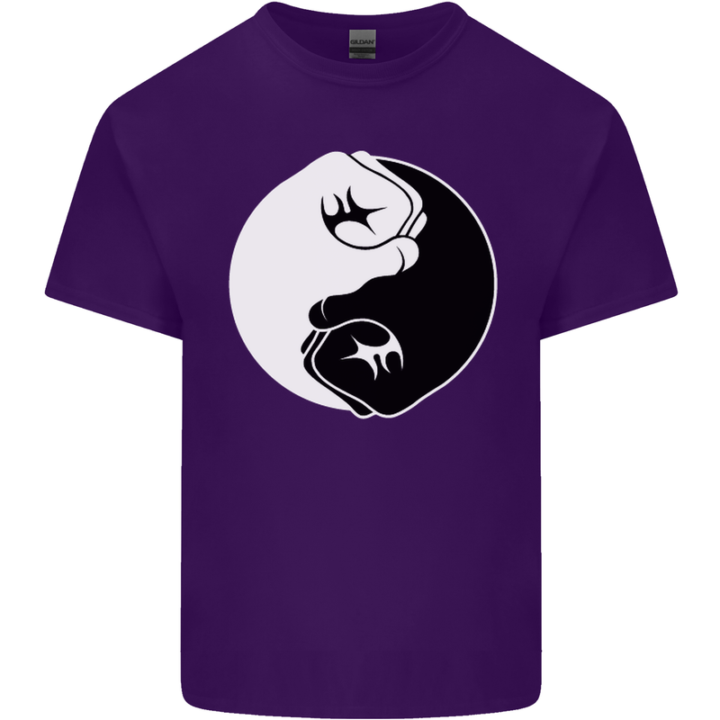 Taekwondo Fighter Mixed Martial Arts MMA Mens Cotton T-Shirt Tee Top Purple