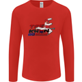 Taekwondo Fighter Mixed Martial Arts MMA Mens Long Sleeve T-Shirt Red