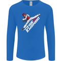 Taekwondo Fighter Mixed Martial Arts MMA Mens Long Sleeve T-Shirt Royal Blue