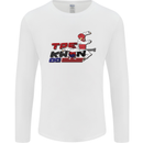 Taekwondo Fighter Mixed Martial Arts MMA Mens Long Sleeve T-Shirt White