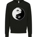 Taekwondo Fighter Mixed Martial Arts MMA Mens Sweatshirt Jumper Black