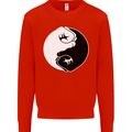 Taekwondo Fighter Mixed Martial Arts MMA Mens Sweatshirt Jumper Bright Red