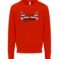Taekwondo Fighter Mixed Martial Arts MMA Mens Sweatshirt Jumper Bright Red