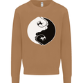 Taekwondo Fighter Mixed Martial Arts MMA Mens Sweatshirt Jumper Caramel Latte