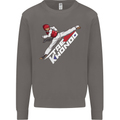 Taekwondo Fighter Mixed Martial Arts MMA Mens Sweatshirt Jumper Charcoal