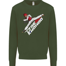 Taekwondo Fighter Mixed Martial Arts MMA Mens Sweatshirt Jumper Forest Green