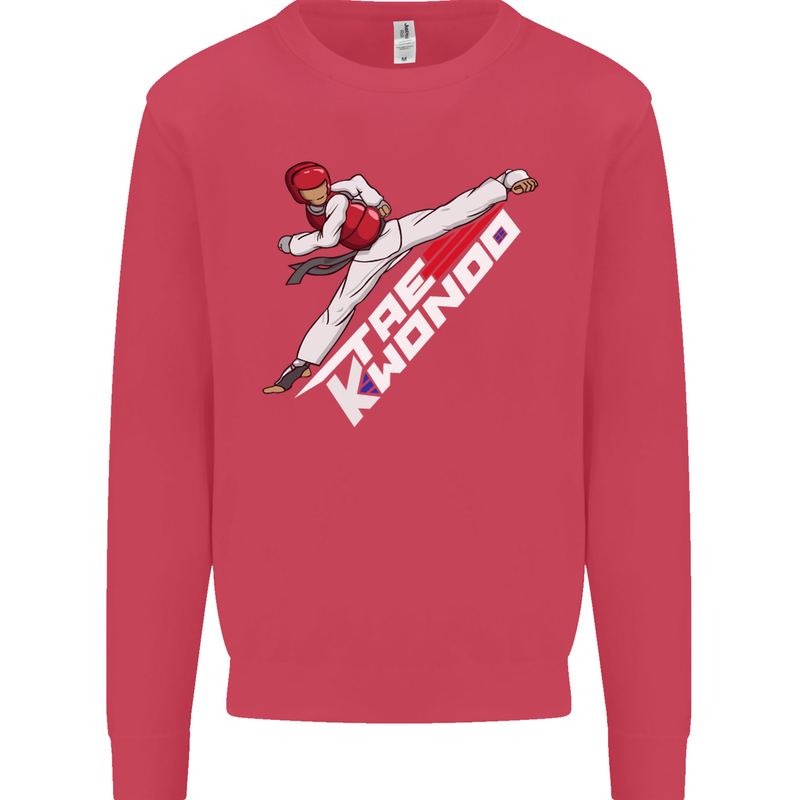 Taekwondo Fighter Mixed Martial Arts MMA Mens Sweatshirt Jumper Heliconia