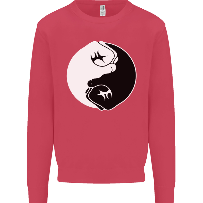 Taekwondo Fighter Mixed Martial Arts MMA Mens Sweatshirt Jumper Heliconia