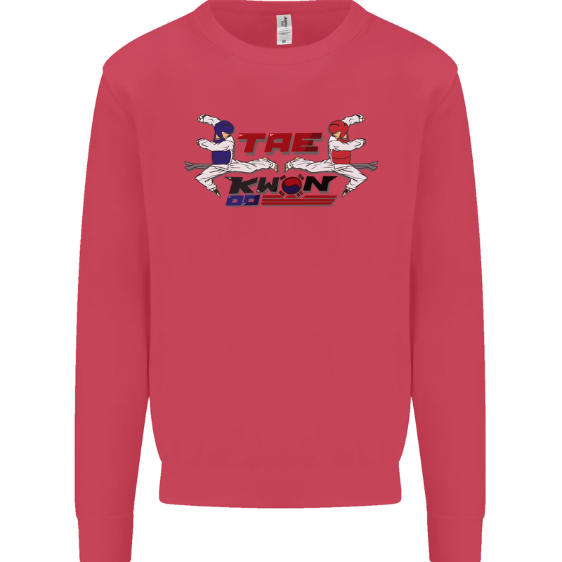Taekwondo Fighter Mixed Martial Arts MMA Mens Sweatshirt Jumper Heliconia