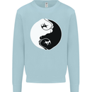 Taekwondo Fighter Mixed Martial Arts MMA Mens Sweatshirt Jumper Light Blue