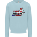 Taekwondo Fighter Mixed Martial Arts MMA Mens Sweatshirt Jumper Light Blue
