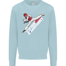 Taekwondo Fighter Mixed Martial Arts MMA Mens Sweatshirt Jumper Light Blue