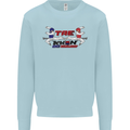 Taekwondo Fighter Mixed Martial Arts MMA Mens Sweatshirt Jumper Light Blue
