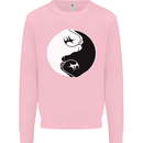 Taekwondo Fighter Mixed Martial Arts MMA Mens Sweatshirt Jumper Light Pink