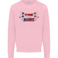 Taekwondo Fighter Mixed Martial Arts MMA Mens Sweatshirt Jumper Light Pink