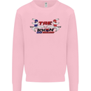 Taekwondo Fighter Mixed Martial Arts MMA Mens Sweatshirt Jumper Light Pink