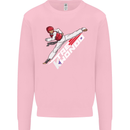 Taekwondo Fighter Mixed Martial Arts MMA Mens Sweatshirt Jumper Light Pink