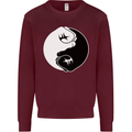 Taekwondo Fighter Mixed Martial Arts MMA Mens Sweatshirt Jumper Maroon