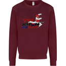 Taekwondo Fighter Mixed Martial Arts MMA Mens Sweatshirt Jumper Maroon