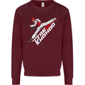Taekwondo Fighter Mixed Martial Arts MMA Mens Sweatshirt Jumper Maroon