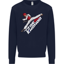 Taekwondo Fighter Mixed Martial Arts MMA Mens Sweatshirt Jumper Navy Blue