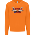 Taekwondo Fighter Mixed Martial Arts MMA Mens Sweatshirt Jumper Orange