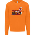 Taekwondo Fighter Mixed Martial Arts MMA Mens Sweatshirt Jumper Orange