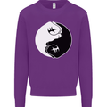 Taekwondo Fighter Mixed Martial Arts MMA Mens Sweatshirt Jumper Purple