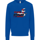 Taekwondo Fighter Mixed Martial Arts MMA Mens Sweatshirt Jumper Royal Blue