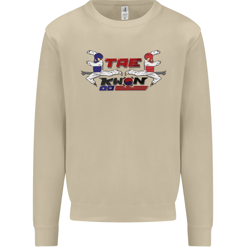 Taekwondo Fighter Mixed Martial Arts MMA Mens Sweatshirt Jumper Sand