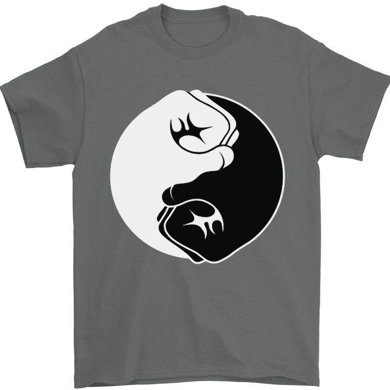 Taekwondo Fighter Mixed Martial Arts MMA Mens T-Shirt Cotton Gildan Charcoal