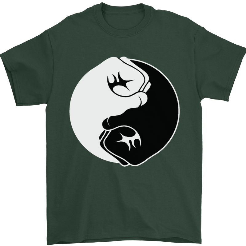 Taekwondo Fighter Mixed Martial Arts MMA Mens T-Shirt Cotton Gildan Forest Green