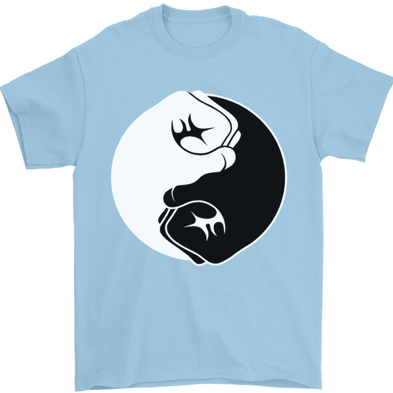Taekwondo Fighter Mixed Martial Arts MMA Mens T-Shirt Cotton Gildan Light Blue