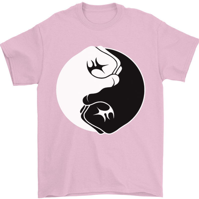Taekwondo Fighter Mixed Martial Arts MMA Mens T-Shirt Cotton Gildan Light Pink