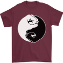 Taekwondo Fighter Mixed Martial Arts MMA Mens T-Shirt Cotton Gildan Maroon