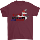 Taekwondo Fighter Mixed Martial Arts MMA Mens T-Shirt Cotton Gildan Maroon