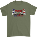 Taekwondo Fighter Mixed Martial Arts MMA Mens T-Shirt Cotton Gildan Military Green
