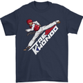 Taekwondo Fighter Mixed Martial Arts MMA Mens T-Shirt Cotton Gildan Navy Blue