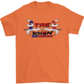 Taekwondo Fighter Mixed Martial Arts MMA Mens T-Shirt Cotton Gildan Orange