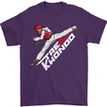 Taekwondo Fighter Mixed Martial Arts MMA Mens T-Shirt Cotton Gildan Purple