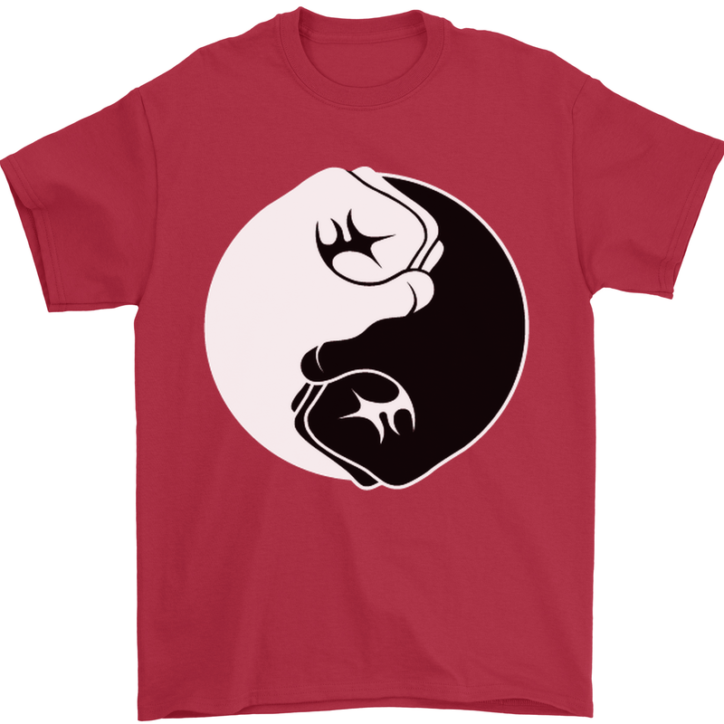 Taekwondo Fighter Mixed Martial Arts MMA Mens T-Shirt Cotton Gildan Red