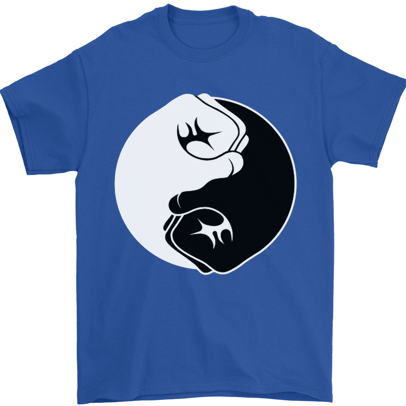 Taekwondo Fighter Mixed Martial Arts MMA Mens T-Shirt Cotton Gildan Royal Blue