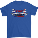 Taekwondo Fighter Mixed Martial Arts MMA Mens T-Shirt Cotton Gildan Royal Blue